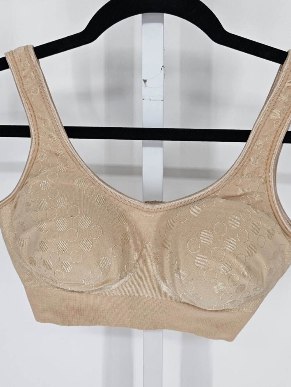 Vintage Bali Comfort Revolution Womens Sz S Lightly Padded T Shirt Bra Beige